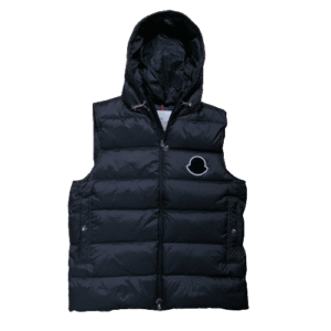 MONCLR GILET - BLACK LOGO